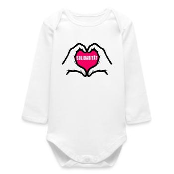 Solidarität - Baby Organic Langarmbody - Weiß - Vorne