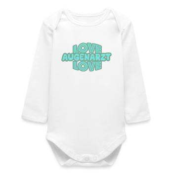 Gift for Ophthalmologist - Baby Organic Long-Sleeved Bodysuit - white - Front