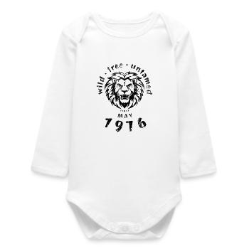 Sauvages, libres et indomptés depuis 05/1976 - Body bébé manches longues biologique - blanc - Devant