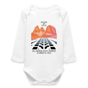 Sellaronda Polvere di Stelle MTB Art Sunset Stardu - Baby Organic Long-Sleeved Bodysuit - white - Front