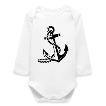 Anchor - Baby Organic Long-Sleeved Bodysuit - white - Front