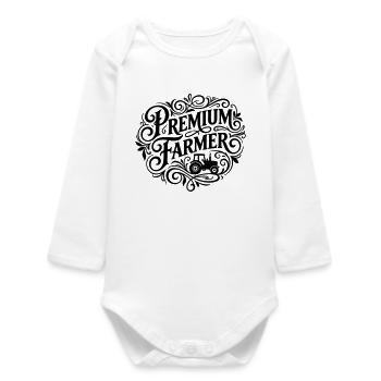 Fermier Premium Dit Fermier - Body bébé manches longues biologique - blanc - Devant
