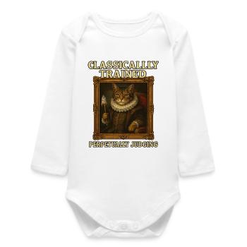 Classically Trained Perpetually Judging Renaissanc - Baby Organic Long-Sleeved Bodysuit - white - Front