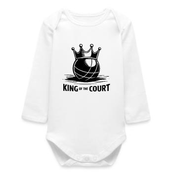 Boccia King of the Court Champion - Baby Organic Langarmbody - Weiß - Vorne