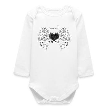 Broken Black Heart - Baby Organic Long-Sleeved Bodysuit - white - Front