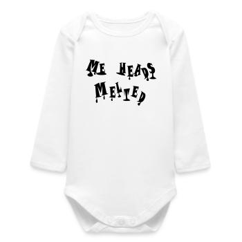 Mes têtes ont fondu - Body bébé manches longues biologique - blanc - Devant