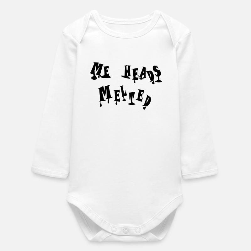Meine Köpfe sind dahingeschmolzen - Baby Organic Langarmbody - Weiß