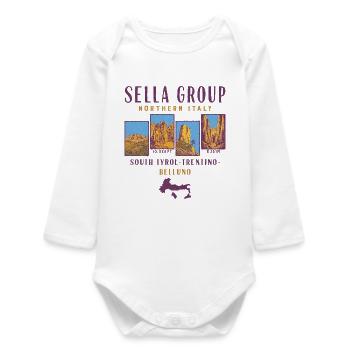 Sella Group- Dolomites- Northern Italy  - Body bébé manches longues biologique - blanc - Devant