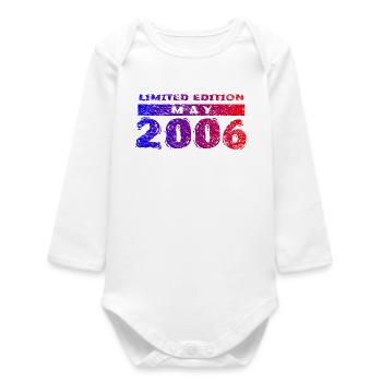20. Geburtstag Limited Edition 05/2006 - Baby Organic Langarmbody - Weiß - Vorne