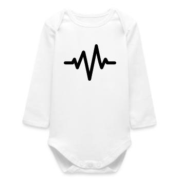 battement de coeur - Body bébé manches longues biologique - blanc - Devant