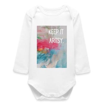 Restez artistique. - Body bébé manches longues biologique - blanc - Devant