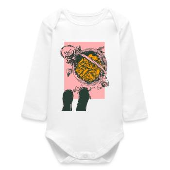 ON THE MUSHROOM FOREST - Baby Organic Long-Sleeved Bodysuit - white - Front