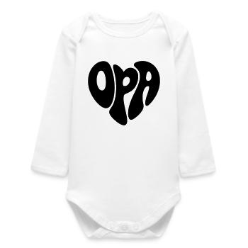 Grandfather - Baby Organic Long-Sleeved Bodysuit - white - Front