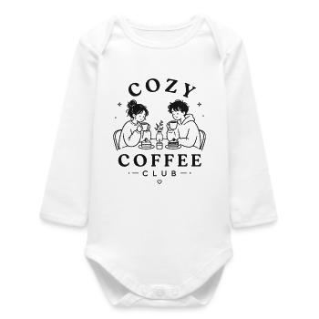 KaffeeClub cuddle time - Baby Organic Long-Sleeved Bodysuit - white - Front