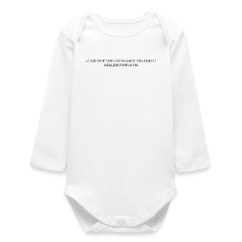Design Citation Drôle - Body bébé manches longues biologique - blanc - Devant