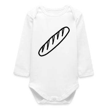 Zauberstab - Baby Organic Langarmbody - Weiß - Vorne