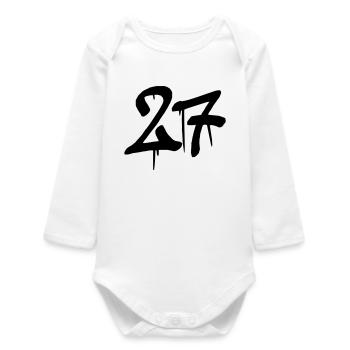 27 - Baby Organic Langarmbody - Weiß - Vorne
