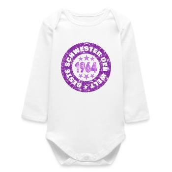Sister 1964 - Baby Organic Long-Sleeved Bodysuit - white - Front