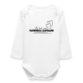 HIMMELSRAUM – Spirituelles Statement Shirt - Baby Organic Langarmbody - Weiß - Vorne