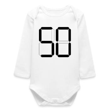 NUMBER 50 Fifty Birthday Gift Digital - Baby Organic Long-Sleeved Bodysuit - white - Front