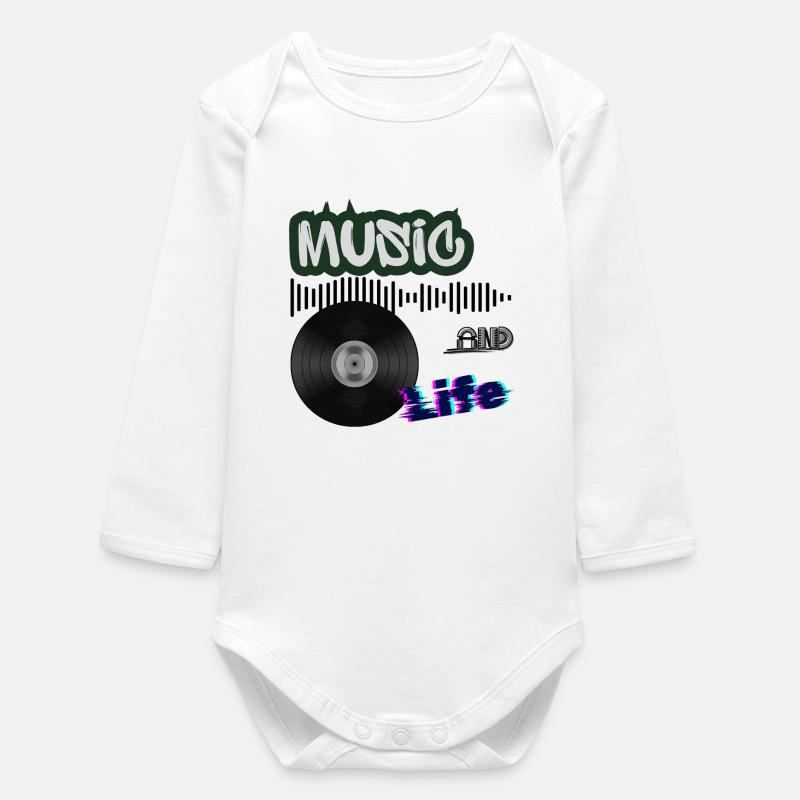 vinyle - Body bébé manches longues biologique - blanc