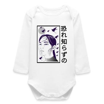 Urban Japan  - Baby Organic Langarmbody - Weiß - Vorne