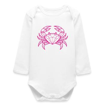 Cancer – Protection & Strength - Baby Organic Long-Sleeved Bodysuit - white - Front