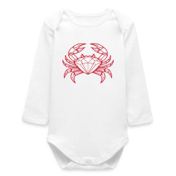 Cancer – Protection & Strength - Baby Organic Long-Sleeved Bodysuit - white - Front