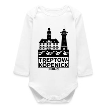 treptow köpenick silhouette berlin - Baby Organic Langarmbody - Weiß - Vorne