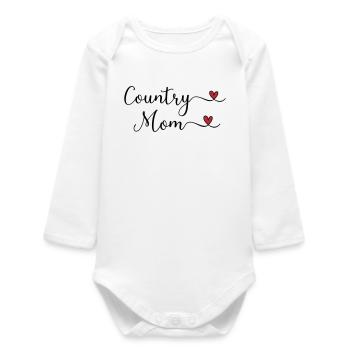 Country Mom - Baby Organic Long-Sleeved Bodysuit - white - Front