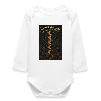 Shadow Hunt | Solar eclipse - Baby Organic Long-Sleeved Bodysuit - white - Front