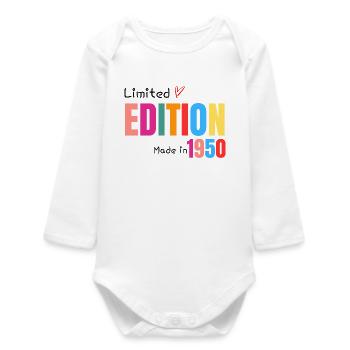 Limited edition Made in 1950 - Baby Organic Long-Sleeved Bodysuit - white - Front