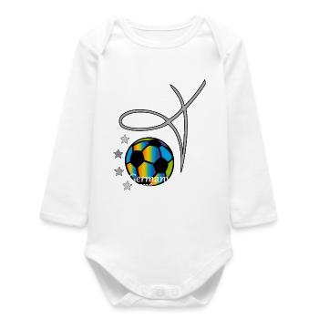 Football Event - Baby Organic Long-Sleeved Bodysuit - white - Front
