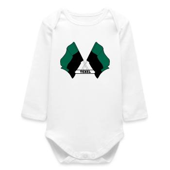 Texel Crossed Flags – Island Pride - Baby Organic Langarmbody - Weiß - Vorne