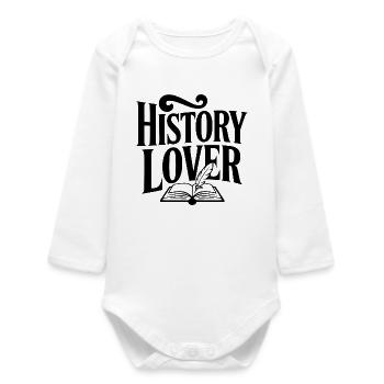 Amateur d’histoire - Body bébé manches longues biologique - blanc - Devant