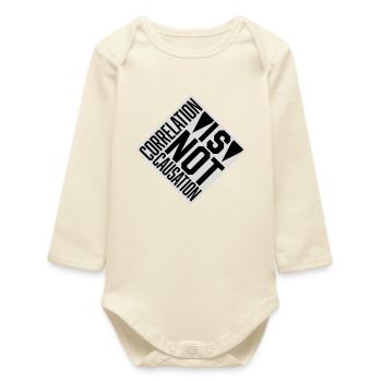 Correlation Is Not Causation Nerd Wissenschaft - Baby Organic Langarmbody - Natur - Vorne