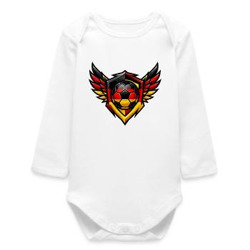 Blason de Soccer Germany - Body bébé manches longues biologique - blanc - Devant