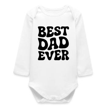 Meilleur papa de tous les temps - Body bébé manches longues biologique - blanc - Devant