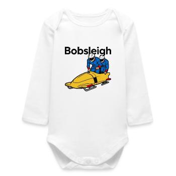 Bob-Wintersport - Baby Organic Langarmbody - Weiß - Vorne