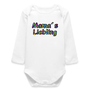Mom's Favorite - Cute Baby & Kids Design - Baby Organic Long-Sleeved Bodysuit - white - Front