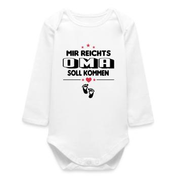 Oma soll kommen Baby Säugling - Baby Organic Langarmbody - Weiß - Vorne