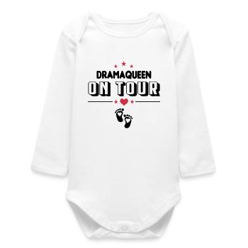 Dramaqueen on Tour Baby Infant - Baby Organic Long-Sleeved Bodysuit - white - Front