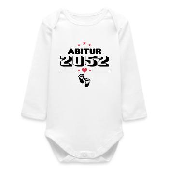 Abitur Schule Direktor Baby Säugling - Baby Organic Langarmbody - Weiß - Vorne
