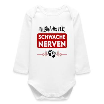 Nichts für schwache Nerven Geschrei Baby - Baby Organic Langarmbody - Weiß - Vorne