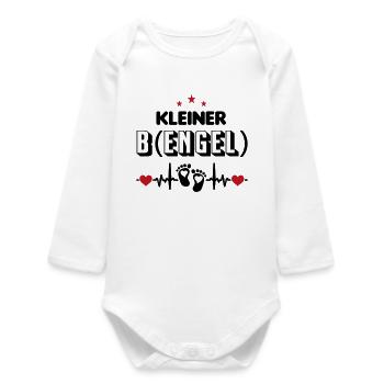 Kleiner Bengel Engel Baby Sprüche - Baby Organic Langarmbody - Weiß - Vorne