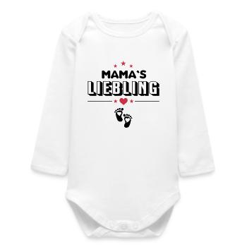 Mamas Liebling Baby Sprüche - Baby Organic Langarmbody - Weiß - Vorne