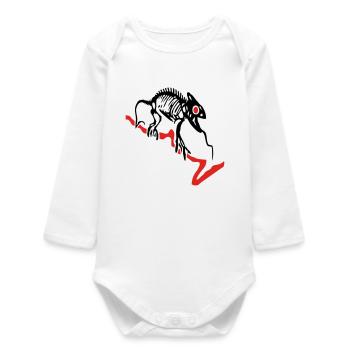 Gecko skeleton - Baby Organic Long-Sleeved Bodysuit - white - Front