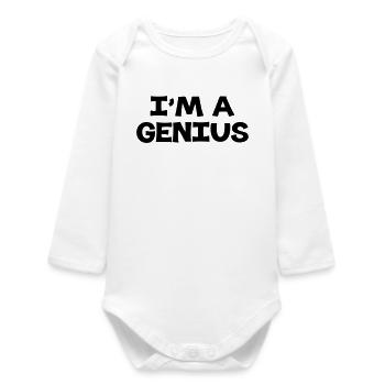 I'm a Genius - Body bébé manches longues biologique - blanc - Devant