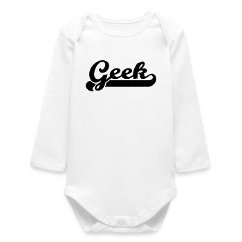 geek - Body bébé manches longues biologique - blanc - Devant