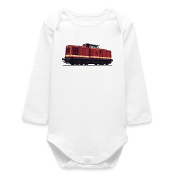 Vintage Diesel Locomotive - Body bébé manches longues biologique - blanc - Devant
